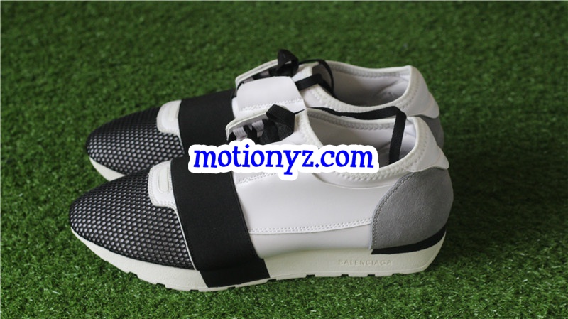 Balenciaga Race Runner Trainers White Black